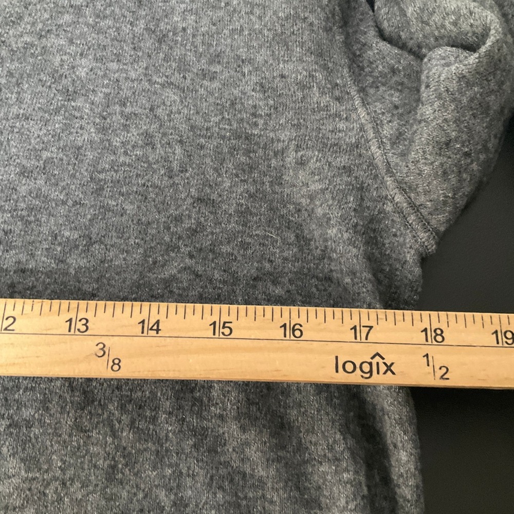 The North Face Mens Sz S Gray Wool Blend 1/4 Zip Mock Neck Sweater Preppy - Picture 7 of 11